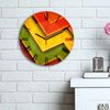 Reloj Decorativo Wellhome Mdf D30x5 Colores Vivos