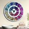 Reloj Decorativo Mdf  Wellhomecon Estilo Fansía Multicolor D:50