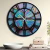 Reloj Decorativo Mdf Wellhome Con Estilo Mariposa D:50