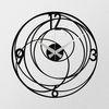 Reloj De Pared Metal Wellhome Decorativo "circulos" 48x48x12