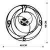 Reloj De Pared Metal Wellhome Decorativo "circulos" 48x48x12