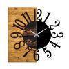 Reloj De Pared Madera Wellhome Decorativa "mitad Y Mitad" 58x3x58