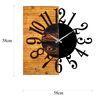 Reloj De Pared Madera Wellhome Decorativa "mitad Y Mitad" 58x3x58