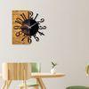 Reloj De Pared Madera Wellhome Decorativa "mitad Y Mitad" 58x3x58