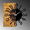 Reloj De Pared Madera Wellhome Decorativa "mitad Y Mitad" 58x3x58