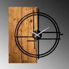 Reloj De Pared Madera Wellhome Decorativa Circular 56x3x58