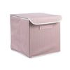 Caja Decorativa A Rayas Rosa Y Blanca Wellhome