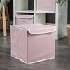 Caja Decorativa A Rayas Rosa Y Blanca Wellhome