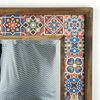 Espejo Cuadrado Con Marco De Azulejos Multicolor
