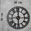 Reloj De Pared Metal Decorativo Con Estilo "numeros Romanos"  50x50