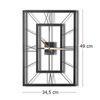 Reloj De Pared Cuadrado Metal Wellhome Decorativo 49x34,5