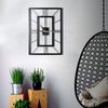 Reloj De Pared Cuadrado Metal Wellhome Decorativo 49x34,5