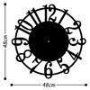 Reloj De Pared Circular Metal Wellhome Decorativo Con Numeros 48x48