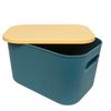 Organizador De Escritorio Verde Y Amarillo 25x17x15 Wellhome