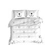 Set Funda Nórdica + 2 Fundas De Almohada 240x220 Blanco Negro Wellhome