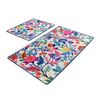 Set 2 Alfombras De Baño Flores Colores Wellhome