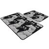 Set 2 Alfombras De Baño Gatos Blanco Y Negro Wellhome