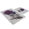 Set 2 Alfombras De Baño Flores Lila Wellhome