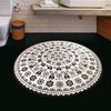 Alfombra De Baño Mandala Blanco Y Negro