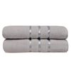 Set 2 Toallas De Baño Azul Claro Y Gris Claro 70x140 Wellhome