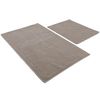 Set De Alfombras De Baño (2 Piezas) Crema Rectangular