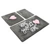 Setmat Set (3 Piezas) Gris Oscuro Diseño Home Sweet Home