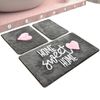 Setmat Set (3 Piezas) Gris Oscuro Diseño Home Sweet Home