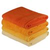 Juego De Toallas De Baño (4 Piezas) Amarillo Claro, Amarillo, Naranja Pálida Y Naranja