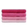 Set 4 Toallas Mano Rosa Claro, Rosa, Rosa Palo, Fucsia 70x140 Wellhome