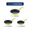 Set 3pc Sarten 20,24,28cm Aluminio  Inducción San Ignacio Set Utensilios