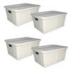 4x Life Story Caja Almacenaje  Con Tapa Small 15l Light Grey