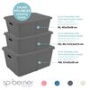 4x Life Story Caja Almacenaje  Con Tapa Small 15l Gris Anthracite