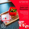 Set 4 Herméticos Super Lock Micro. Para Cocinar Y Almacenar En Microondas.