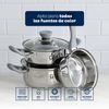 Juego De Bateria De Cocina 5pc "alexia" + Set 3 Sartenes (16/20/24cm) En Aluminio Prensado