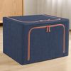 Caja De Almacenamiento De Tela Plegable 66l Azul