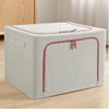 Caja De Almacenamiento De Tela Plegable 88l Blanco