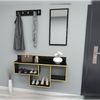 Estantería Con Espejo Negro-ribete Dorado Wellhome