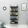 Librería Negro Efecto Mármol-gold 165x60x22 Wellhome