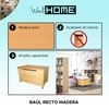 Baul Recto En Madera De Pino Acabado Sin Barniz, 70x40x44 Cm Wellhome