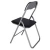 Silla Plegable Metálica Acolchada Negra 44,5x47,5x89 Wellhome