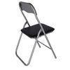 Silla Plegable Metálica Acolchada Negra 44,5x47,5x89 Wellhome