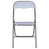 Silla Plegable Metálica Acolchada Blanca 44,5x47,5x89 Wellhome