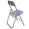 Silla Plegable Metálica Acolchada Blanca 44,5x47,5x89 Wellhome