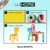 Silla Infantil Amarilla Plástico 38x35x67cm Wellhome