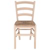 Wellhome Silla Rustica Acabado Sin Barniz, 42,5x41x87,5 Cm