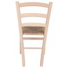 Wellhome Silla Rustica Acabado Sin Barniz, 42,5x41x87,5 Cm