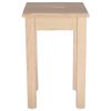 Banqueta Cuadrada Baja En Madera Sin Barniz, 32,5x32,5x45 Cm Wellhome