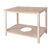 Mesa Camilla Fabricada Madera De Haya Sin Barniz, 120x65x75 Wellhome