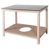 Mesa Camilla Fabricada Madera De Haya Sin Barniz, 120x65x75 Wellhome