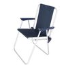 Silla Playa Metálica Plegable De Color Azul, 44x44x74 Cm Wellhome